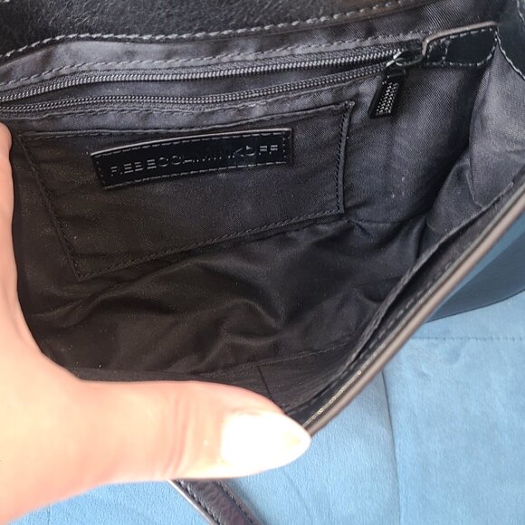 Rebecca Minkoff Iridescent Holograph Love Black /Oil Slick Leather Bag and Dust - Picture 13 of 15